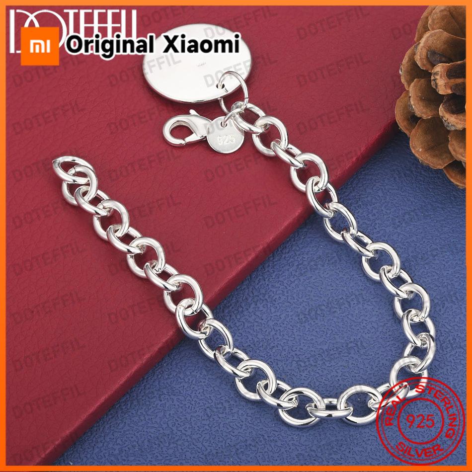 Xiaomi 925 Sterling Silver Exquisite Round Bracelet for Women, Wedding Gift, Party Jewelry Accessories