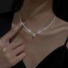Zircon Sparkling Necklace, Collarbone Chain, High-end and Cool Style Necklace, Women's Accessory, Suitable As A Gift for Friends and Daughters