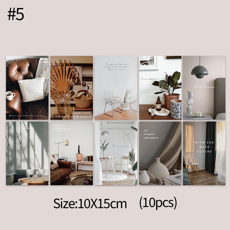 15 шт./набор Открытки в стиле INS Винтажные Декоративные Карточки Фото Реквизит DIY Настенный Фон Домашний Декор Наклейка на Стену Спальни Постеры