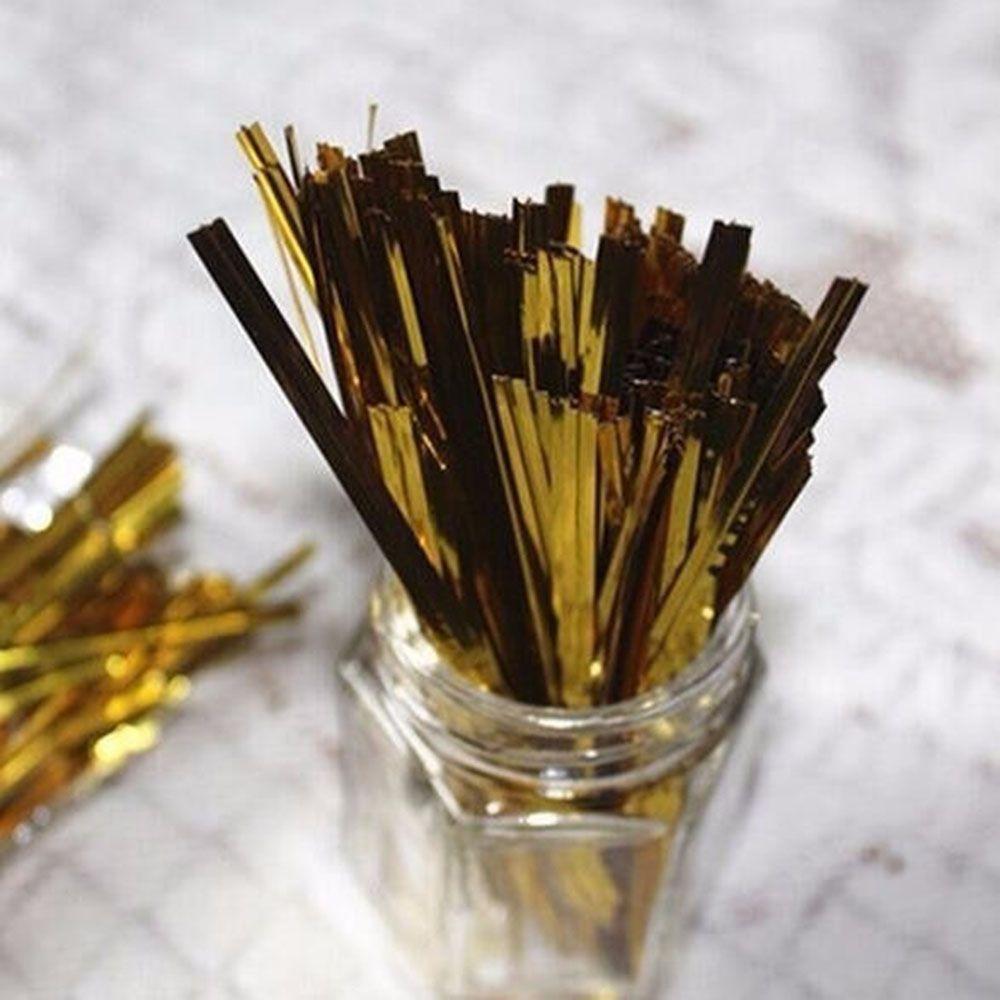 800PCS Ligation Wrapping Baking Twist Ties Pack Sealing Cellophane Bag Metallic Wire
