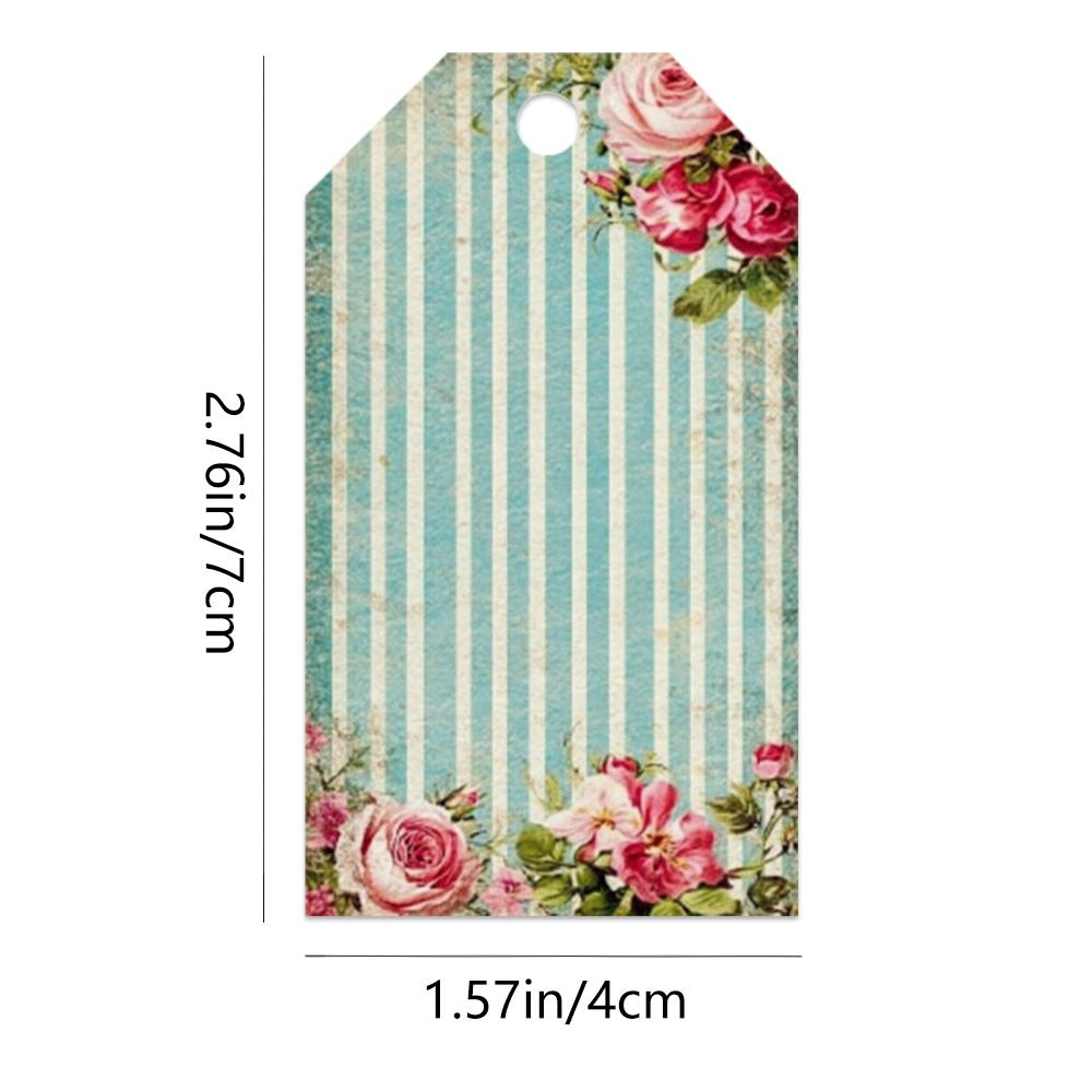 40pcs Blank Floral Tags, Hanging Tags, for Gifts, Weddings, Bridal Showers, Birthdays, Message Cards, Includes Jute Twine.