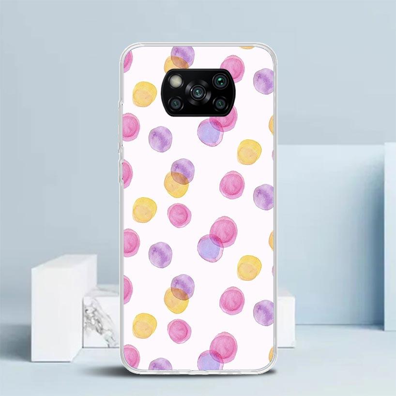 Чехол для телефона с рисунком в горошек для Xiaomi Poco F7 Ultra X5 X6 X7 Pro M7 Redmi 15C 15 13C 13 12C 12 10C 10 10A 9 9C 9A 9T Cover Poco X