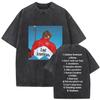 Short Sleeved Round Neck Y2k Tshirt Men Clothing New In Top Tees Mens Tshirt Camisetas Vintage Washed Mgk Lost Tour 2025 Print