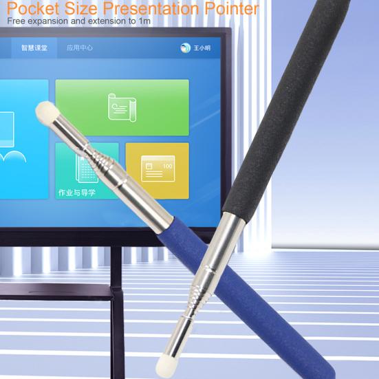 1m Pointer Pen Nib Touch Screen Telescopic Felt Hand Lanyard Stainless Steel Teacher