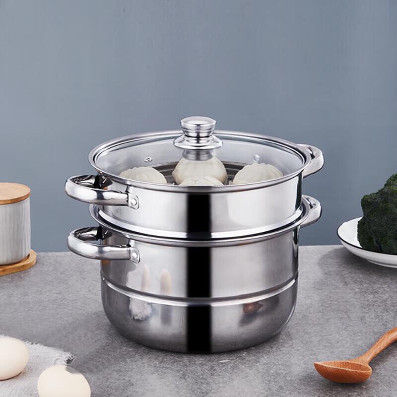 YP-8194 Boya 26 см Двухъярусная пароварка из нержавеющей стали 316