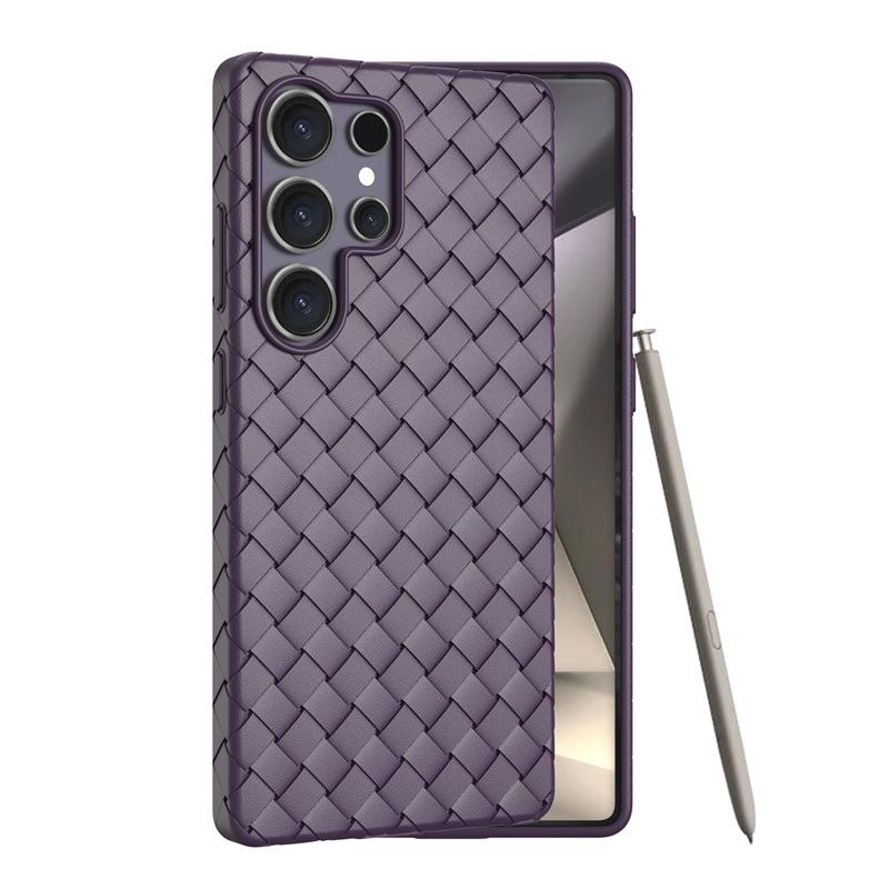 Высококачественный бизнес чехол для телефона Samsung Galaxy s11 с плетеным узором s11ultra однотонный s11plus мягкий