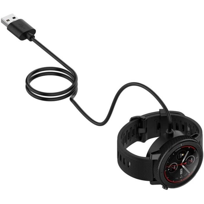 Chargeur USB pour Huami Amazfit Stratos 3 A1928 - EURO MEGA - Station d'accueil de Charge Rapide et Intelligente