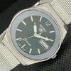 USED VINTAGE SEIKO 5 AUTOMATIC 6309A JAPAN MENS D/D BLACK WATCH 606-a314465-2 SKU606-a314465