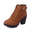 Fashion Plus Size 35-43 Winter Casual Women Pumps Warm Ankle Boots Waterproof High Heels Snow 2024 Shoes Botas Patent Botas Muje Jkm8