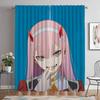 Zero Two Шторы для спальни, современные шторы для гостиной, 2 шт., шторы для перегородки, занавески для Хэллоуина, украшения кухни