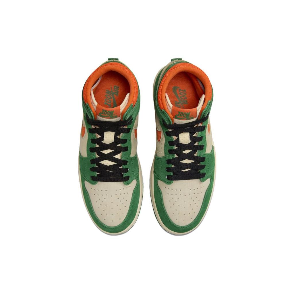 Air Jordan 1 High Zoom Comfort 2 Pine Green Женские кроссовки Muslin Black Orange-Blaze DV1305-308
