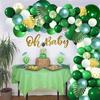 Kit Arche Ballon Vert Guirlande Ballons Blush Safari Jungle avec Ballon Vert Menthe Macaron Chrome pour Fête Nouvel An Noël Mariage