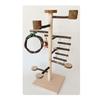 Parrot Toy Birdcages Climbing Ladder & Swing Platform Entertainment Toy Wood Grinding Chewing Playstand Toy for Birdcages