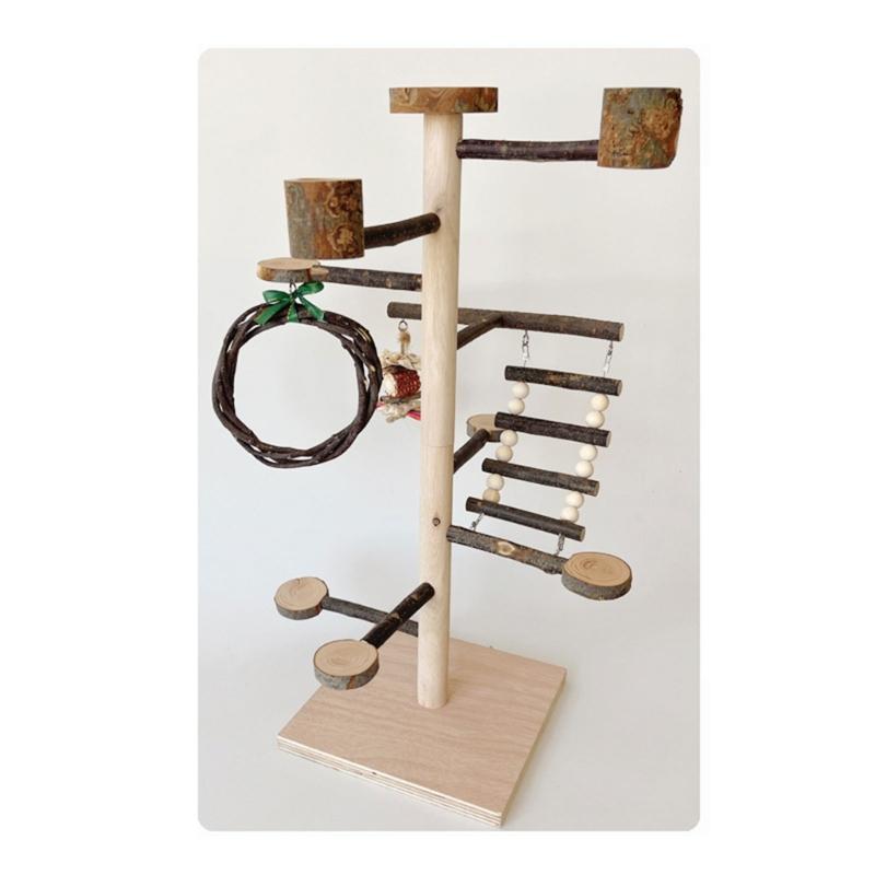 Bird Toy Parrot Gym Stand Birdcages Standing Swing Small Medium Bird Cage Climbing Ladder Perches for Parrot Conures