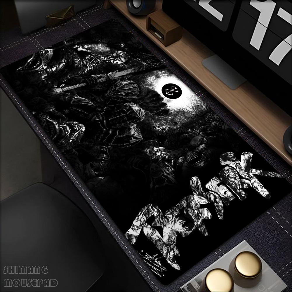 Большой коврик для мыши Аниме Берсерк Геймер Клавиатура Mausepad Большой Резиновый Игровой Коврик Меч Гатса в Берсерке Mousepad ПК Стол Девушка Шкаф