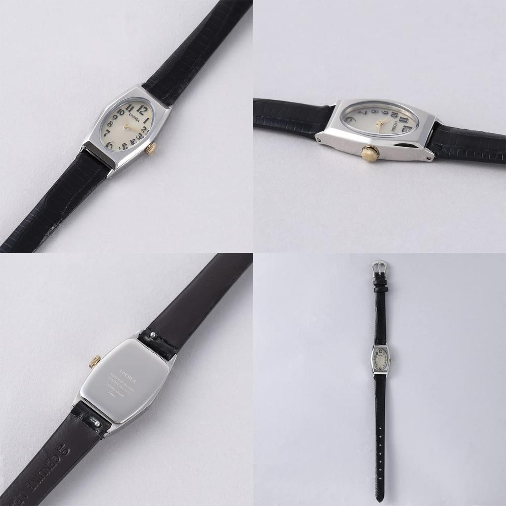 Solar Watch Ladies Made In Japan LeClair Genuine Lizard Leather [LCREA] (OVALE/Silver, Belt/LC2003-SSTBK)