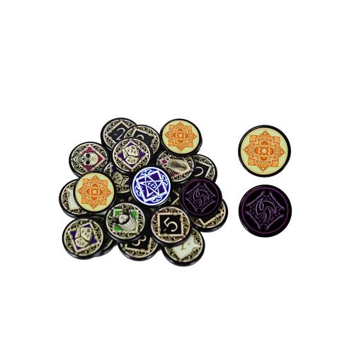 Lucky Six Arkham Horror Card Game Blessing & Curse Tokens