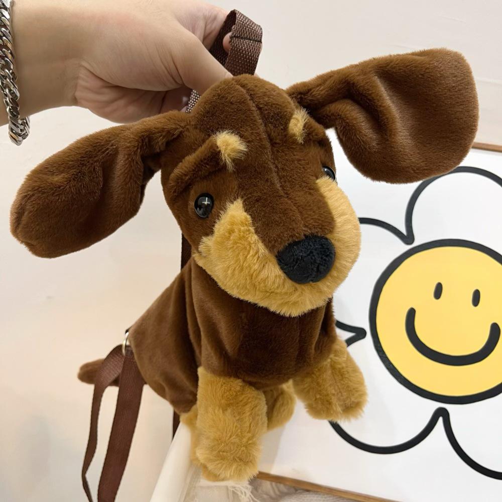 "Dachshund Crossbody Plush Toy Puppy Bag - New Style Cute Cartoon Shoulder Bag"