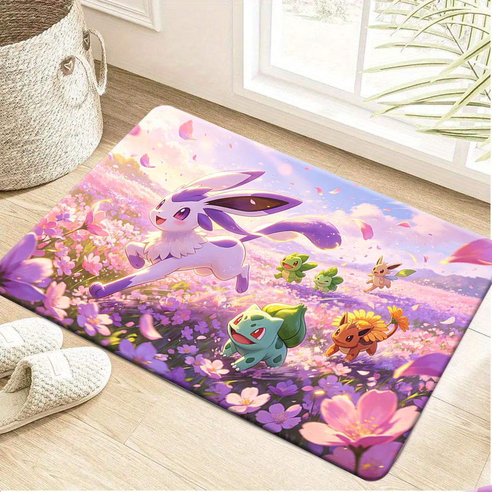Pikachu and Ash Ketchum Robot Workshop Industrial Sunset Print Non-Slip Doormat Soft Floor Mat