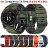 Быстросъемный ремешок для часов 26 мм 22 мм для Garmin Fenix 7X 7 Pro 6 6XPro 5X 5 Plus Sapphire Solar Силиконовый ремешок Браслет