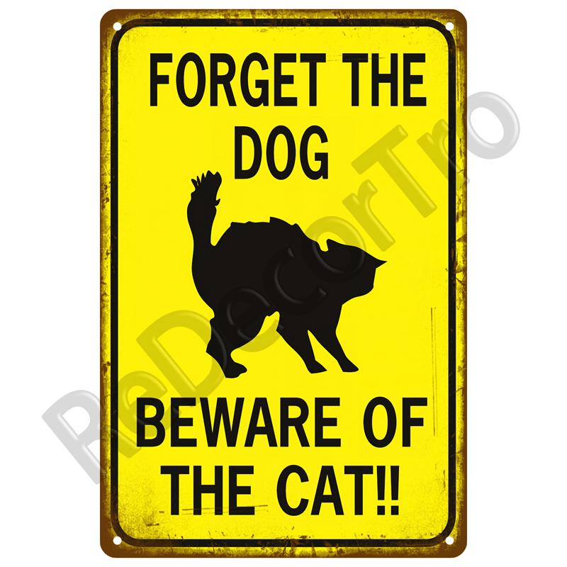 Metal Sign Decorative Wall Plate Art Beware Plaque Metal Vintage Decor Accessories Warning Danger Tin Sign Poster Caution Beware