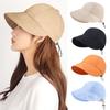 Ponytail Beach Caps Wide Brim Quick-drying Visors Summer Bucket Hat Men Women
