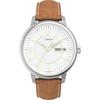 Timex 45mm Chicago Date, Brown/White, One Size, 45mm Chicago Date