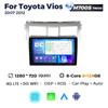 Navifly Wireless Carplay Android Auto Car Radio Video Player для Toyota Vios Yaris 2007 2008-2012 WIFI GPS Stereo 2Din Head Unit