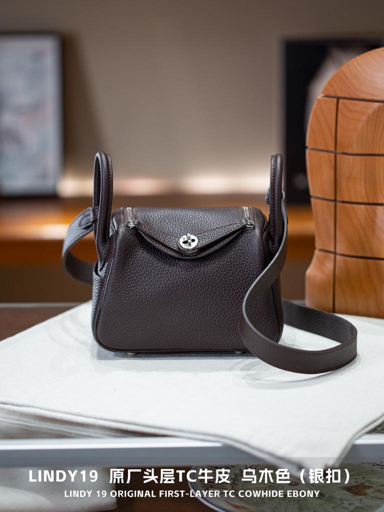 19cm TC Leather Card Case Real Leather Doctors Bag Five Gold Handheld Crossbody Single Shoulder Womens Bag Fashion