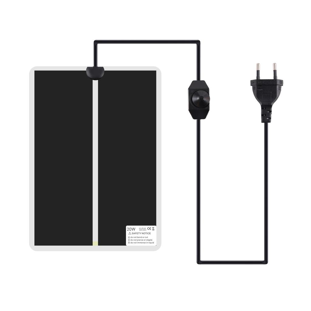 5-45 Вт Коврик с подогревом для рептилий Террариум Лазающие питомцы Обогревающие теплые коврики Регулируемый контроллер температуры Коврики Принадлежности для рептилий