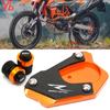 Motorcycle Accessories For KTM 690 SMC R 690 ENDURO R Side Stand Extension Kickstand Enlarge Plate & Tire Valve Caps