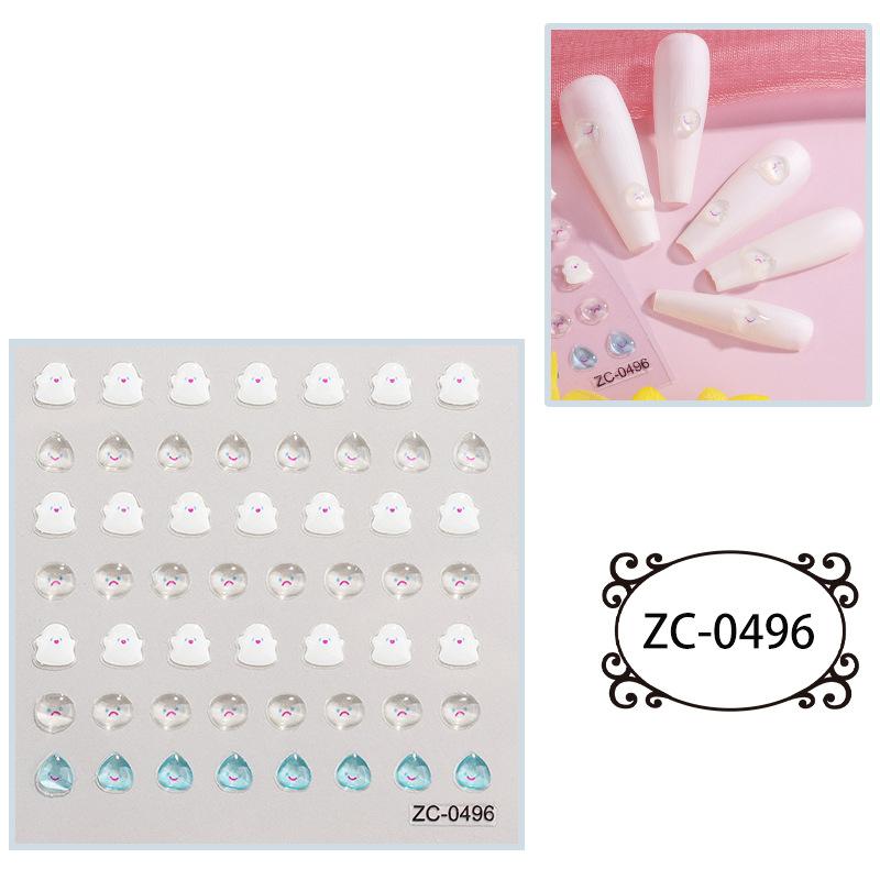 Мягкие клейкие наклейки для ногтей с тиснением, симпатичные 5D трехмерные наклейки для ногтей в виде звезд