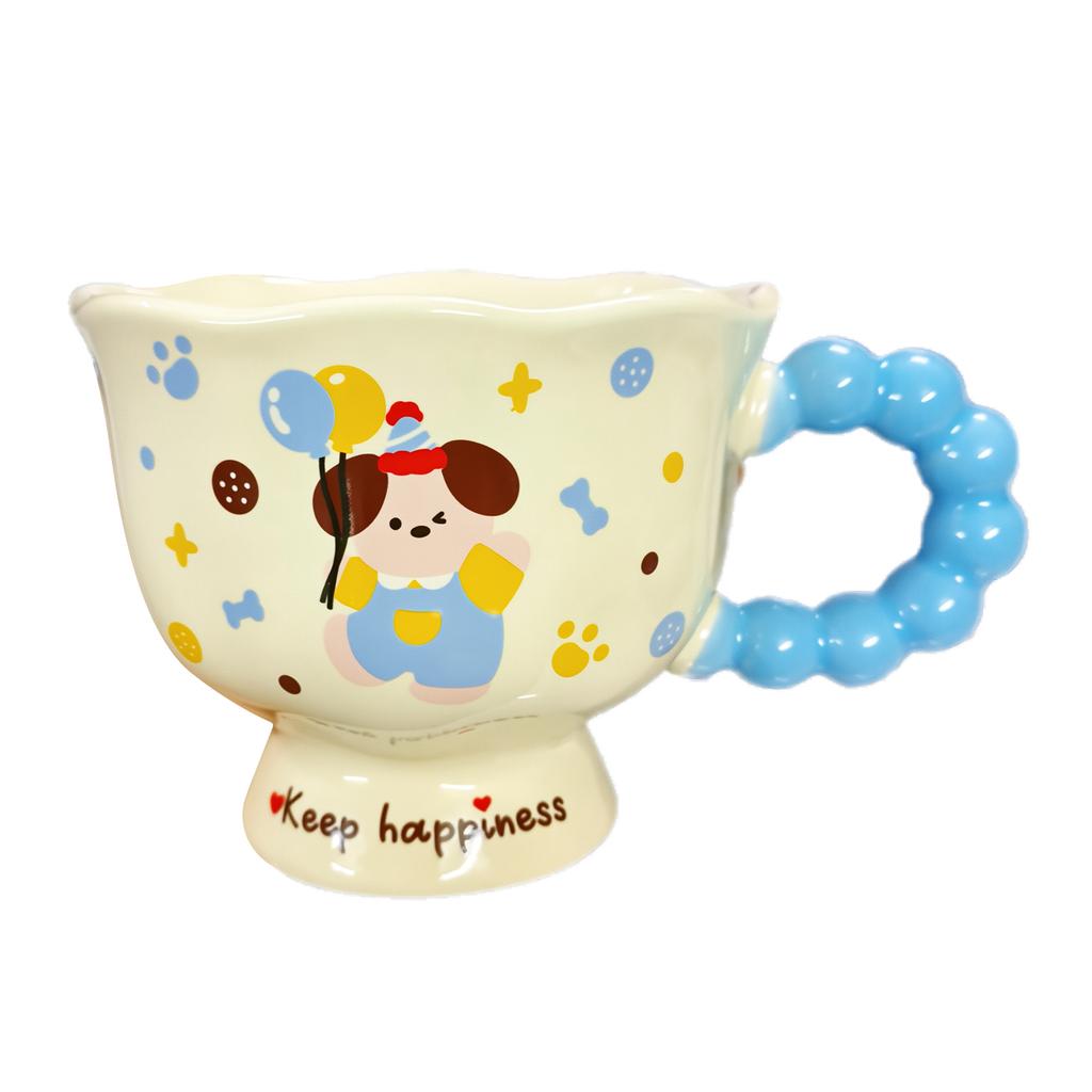 Ins Style Puppy Mug High Looking Cup Ceramic Couple Water Cup for Girls Birthday Gift Souvenir Gift