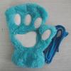 Women Pink Cute Cat Claw Paw Plush Mittens Warm Plush Short Fingerless Fluffy Bear Cat Gloves Costume Half Finger Party Gift