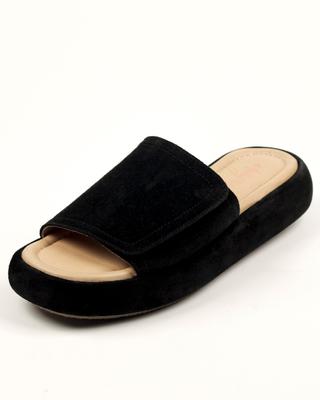 Шлепанцы женские 5004582 36 черные замша