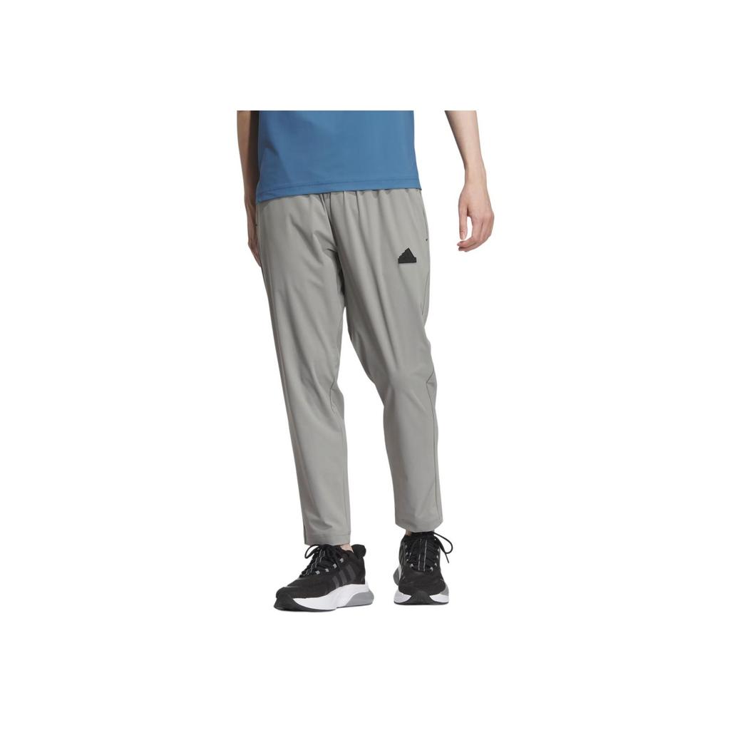 Adidas Ct Knit Pants Solid Straight-Leg Sportswear Men Bottoms Ice-Grey IT4333