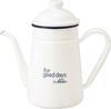 Kalita Coffee Pot, Enamel, White, 1000ml, Direct Stovetop, Made In Japan, ForGoodDays Drip Pot, Drip Kettle, Coffee Kettle, Tea Kettle, Coffee Shop,
