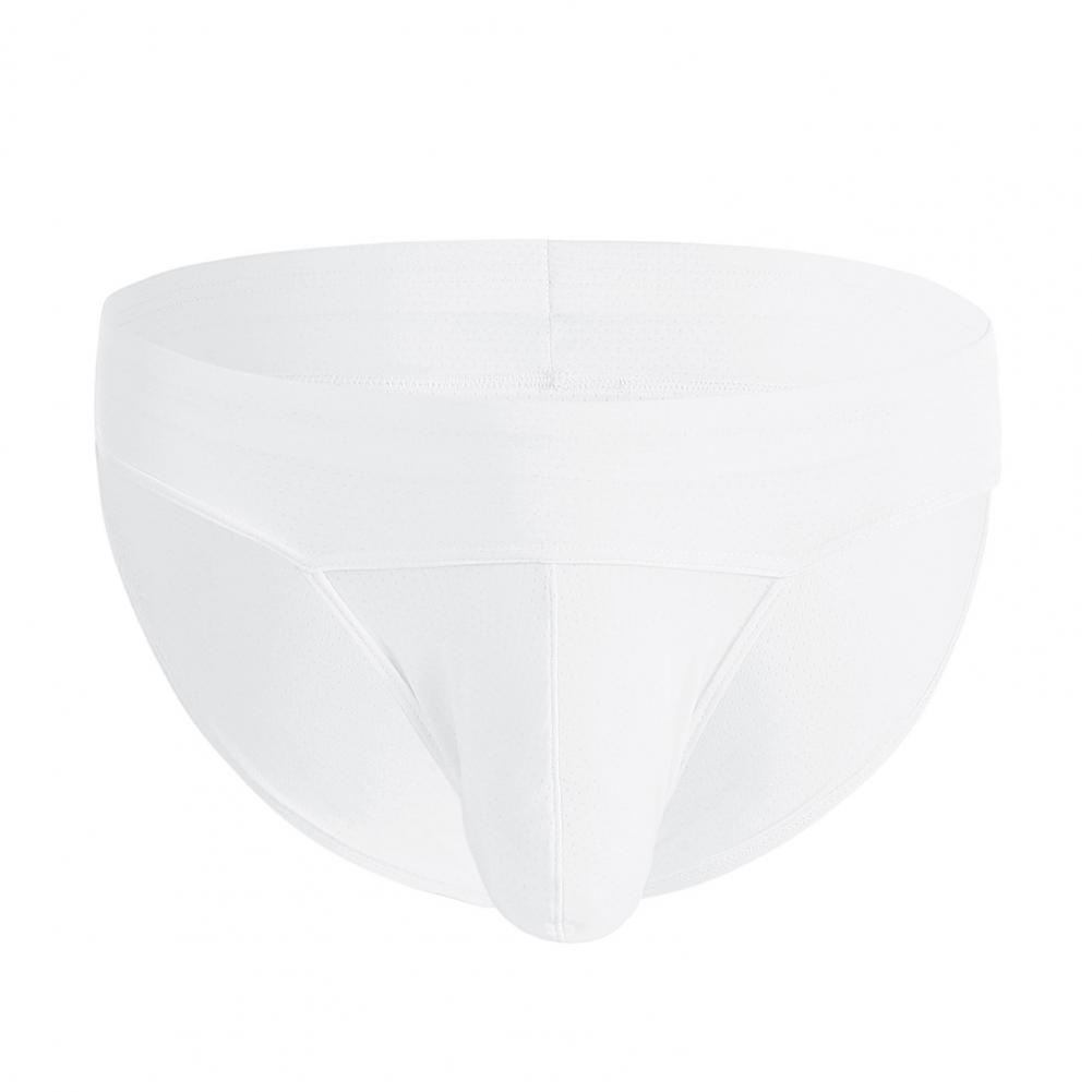 Breathable Men Briefs Men's Low-rise Striped Print Briefs with Wide Elastic Waistband Slim Fit Seamless U-convex for Daily