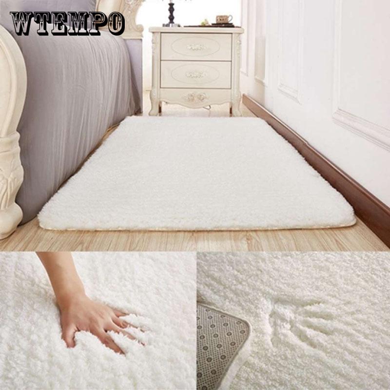 Нескользящий ковер для гостиной, журнальный столик, одеяло, прикроватный коврик для спальни, коврики для йоги, однотонный плюшевый коврик