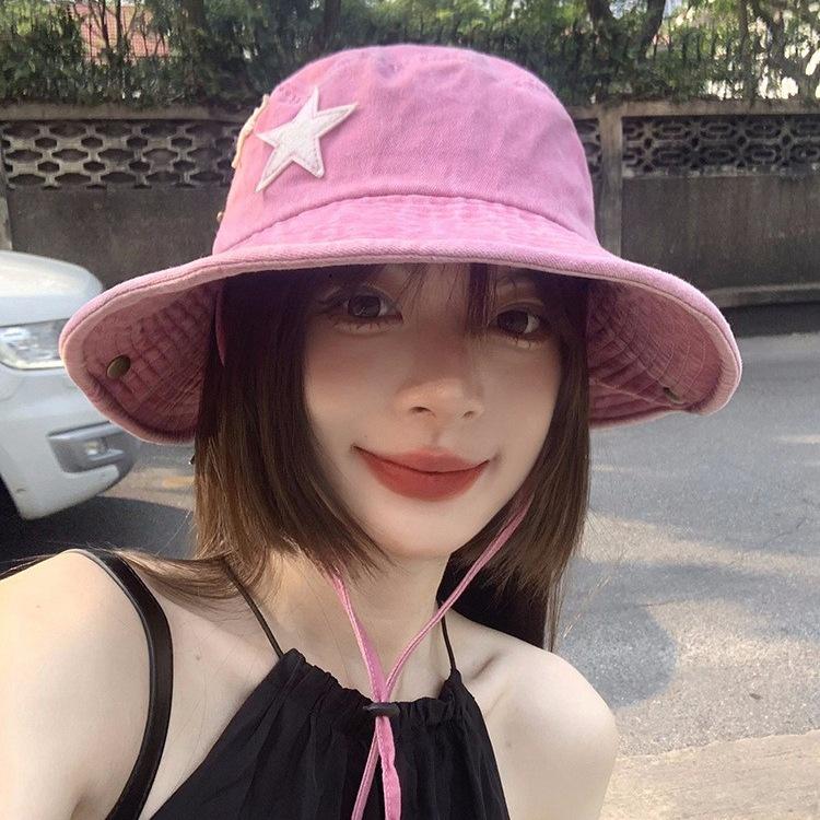 Розовая шляпа-ведро для женщин, летних девушек, ретро, походная шляпа, козырек, защита от солнца, кемпинг, альпинизм, ковбойская шляпа в стиле вестерн