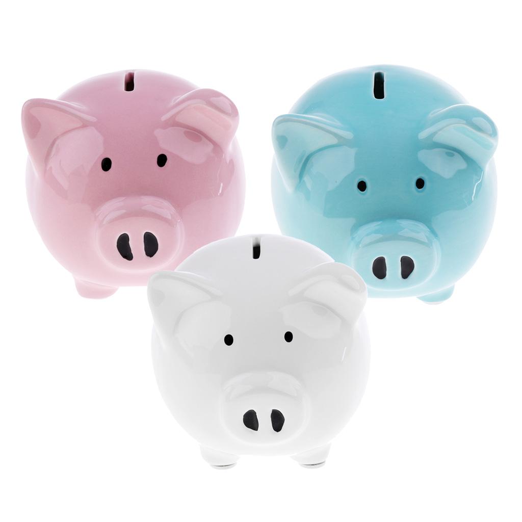 Classic Ceramic Kids Money Box Piggy Bank for Child Savings Coins Holder Medium Size Nursery
