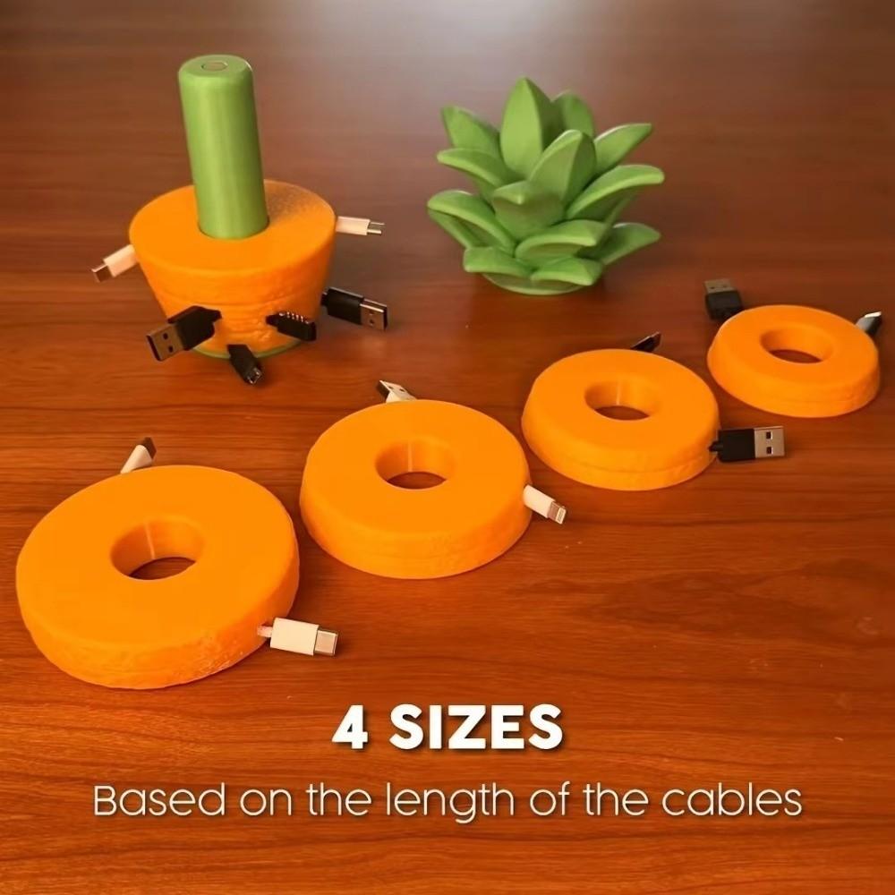 Органайзер для кабелей в форме ананаса 3D-печать Держатель для шнуров на стол Креативный держатель для кабелей в виде ананаса Офис