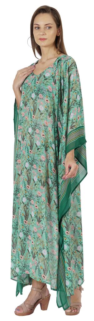 Moomaya Кафтан с капюшоном для женщин, длинное бикини с принтом, прикрытие, летнее, турецкое