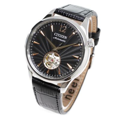 Мужские часы Citizen Automatic Open Heart Black NH9131-14E, Дизайн, Прозрачная задняя крышка, Водонепроницаемые,