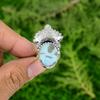 Throat Chakra Natural Larimar Sterling Silver Daughter New Solitaire Trendy Ring