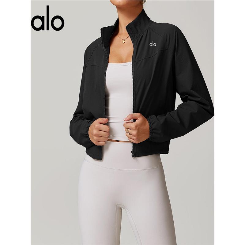 Женская тонкая ветрозащитная быстросохнущая куртка Alo Yoga для бега – Осень/Зима