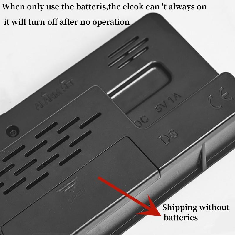 Цифровой светодиодный будильник с датой, температурой, яркостью, регулировкой, электронные часы, детские, прикроватные, бесшумные, с функцией повтора сигнала, 12/24 ч, питание от USB