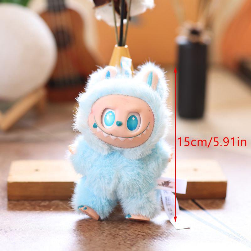 Kawaii Labubu плюшевый брелок мультфильм аниме мягкая кукла игрушка милая сумка кулон украшение рюкзак украшение пара подарки