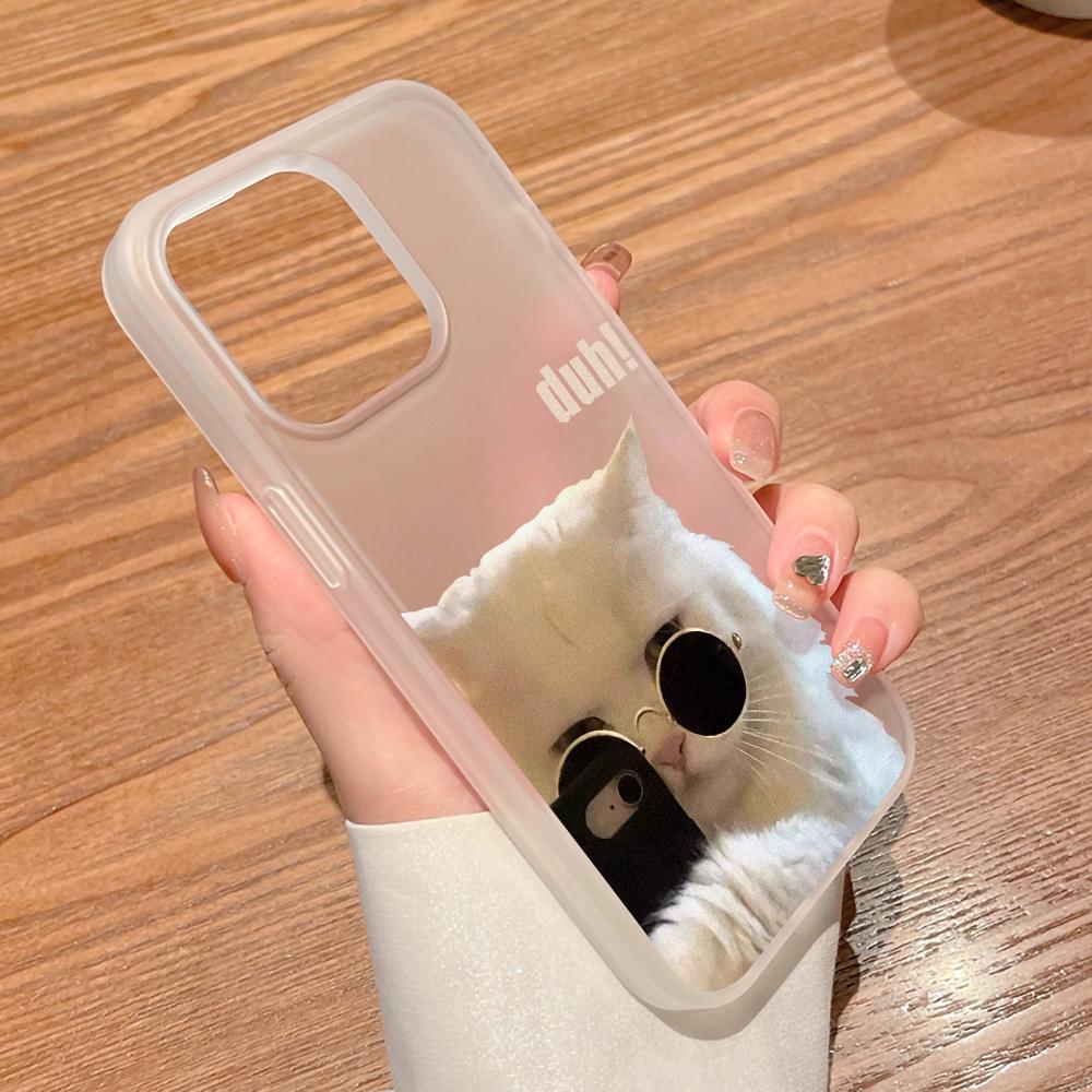 Mobile Phone Cases for iPhone 11 13 15 Pro Max 12 14 Pro Max Case iPhone 16 15 Plus 13 Pro 12 Frosted Texture Painted Cartoon Flowers