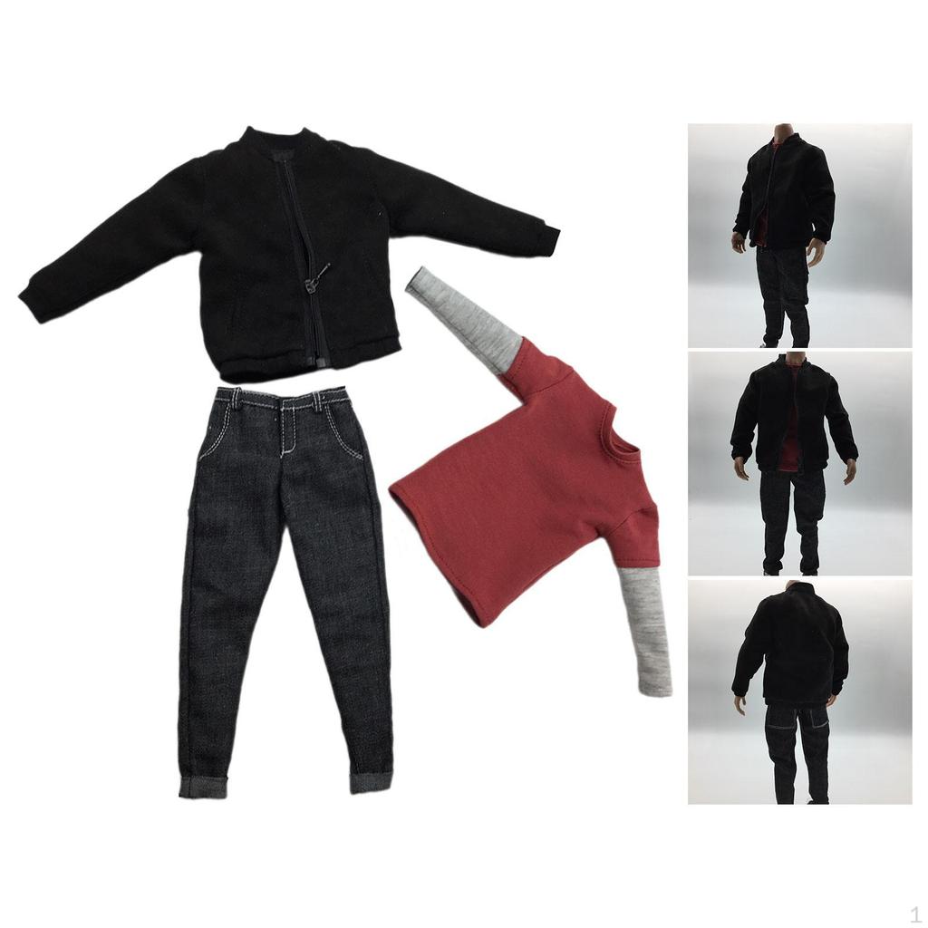 1/6 Male Action Figure Outfit, Jacket And Pants Set for 12 Inch Dolls